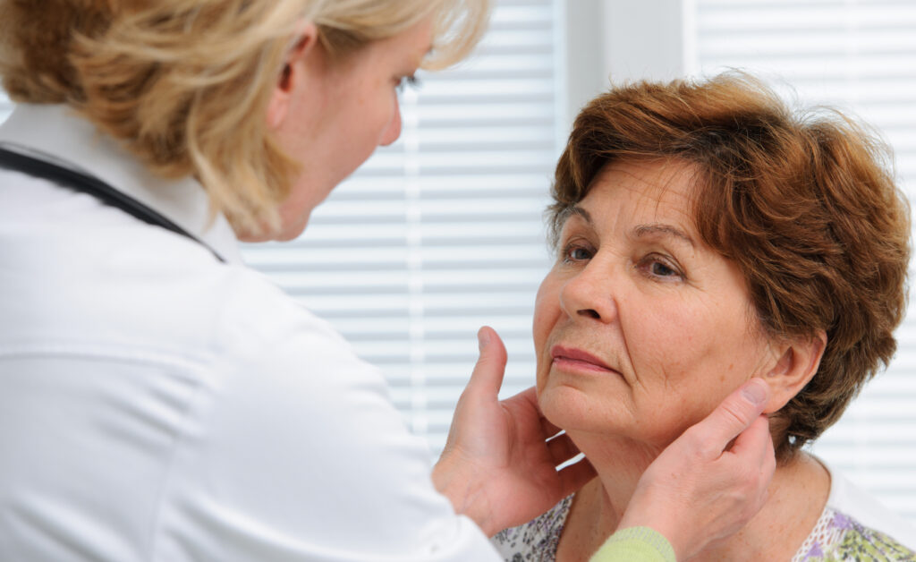 Dr. Casad and a patient